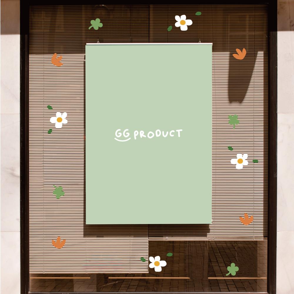 꽃 디자인 모음 봄 유리 스티커 데코 ver1 창문 유리창 카페 거울 인테리어 꾸미기