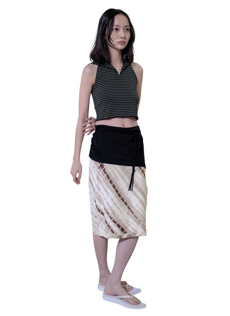 BRAID BELT LAYERED SKIRT