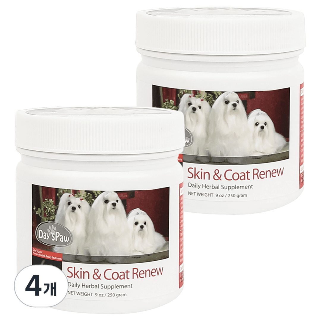 데이스포 강아지 에이치시리즈 영양제, 피부/피모, 250g, 4개 - 종합영양제 | 쿠팡