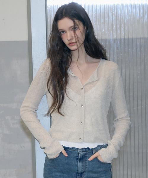 레더리(LEATHERY)  어블룸 린넨 니트 가디건 [OATMEAL] - 사이즈 & 후기 | 무신사