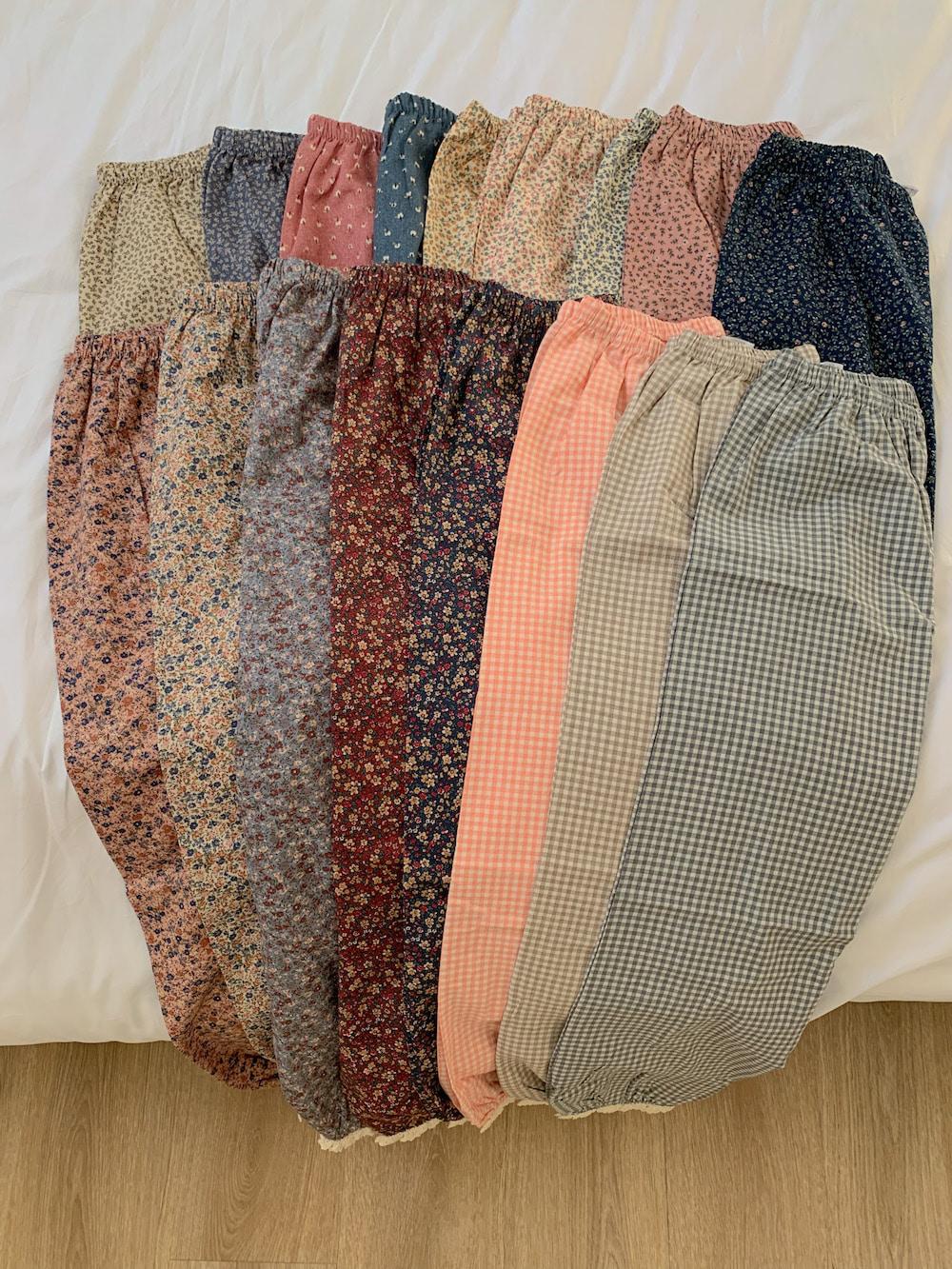 그랜마 플라워 고쟁이 잠옷 바지 17color