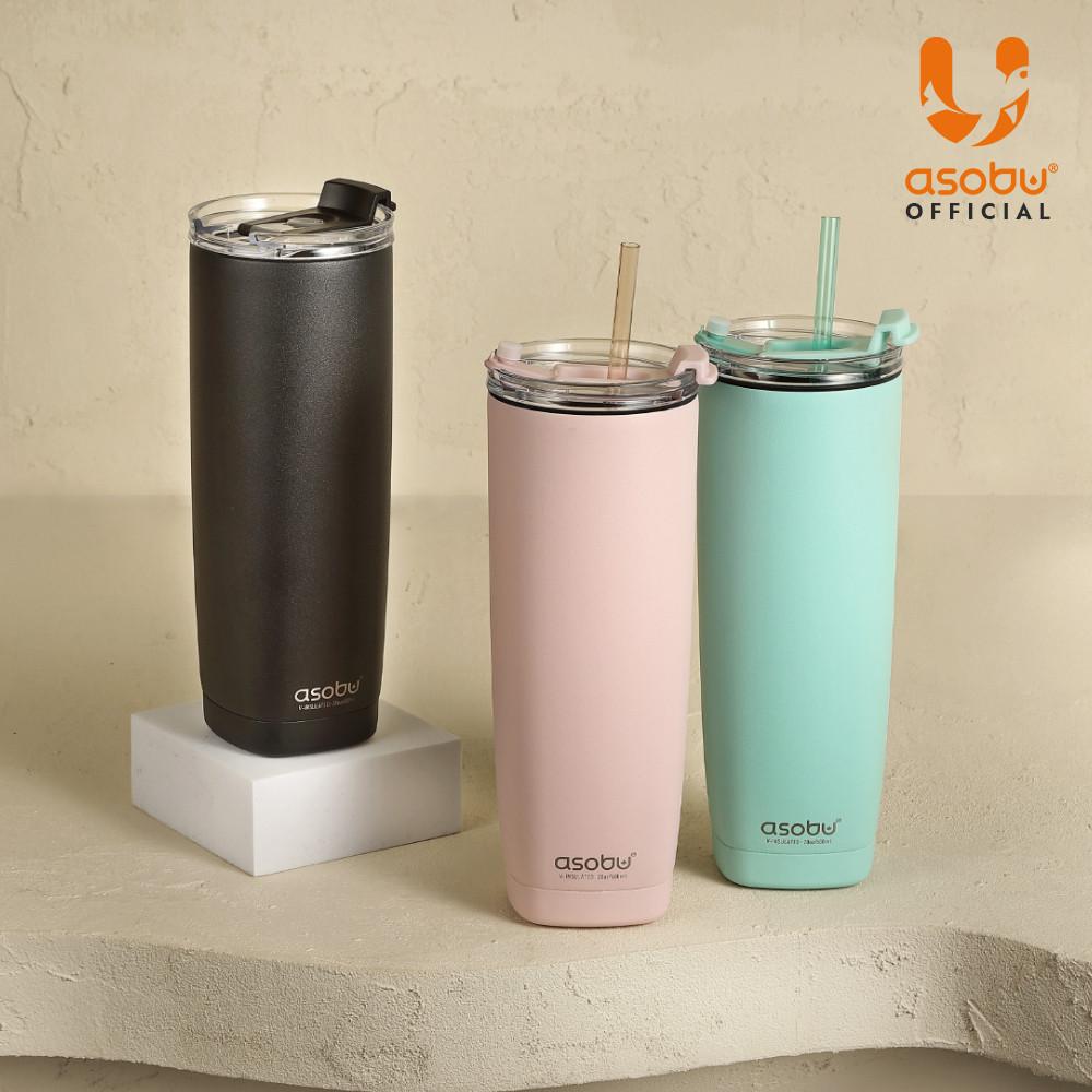 캐나다 아소부 스테인레스 보온보냉 빨대텀블러 아쿠아리나 600ml