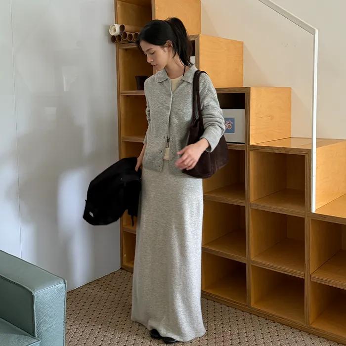 [8th] Soft Raccoon Knit Skirt_2 Colors