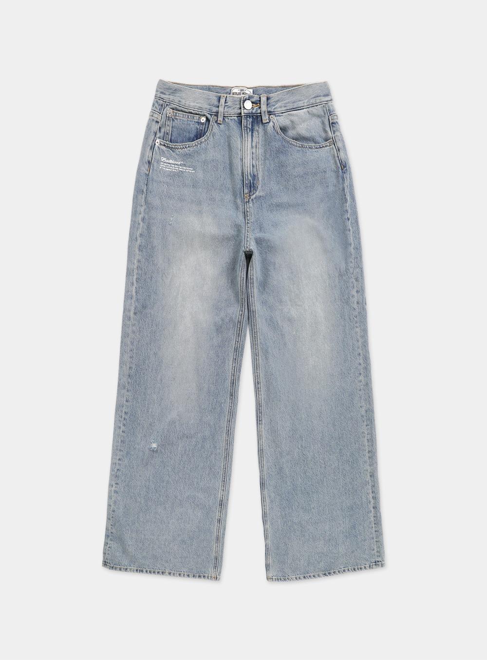 [w-dnm22-012]0093 와이드 데님 진 - 미디엄블루