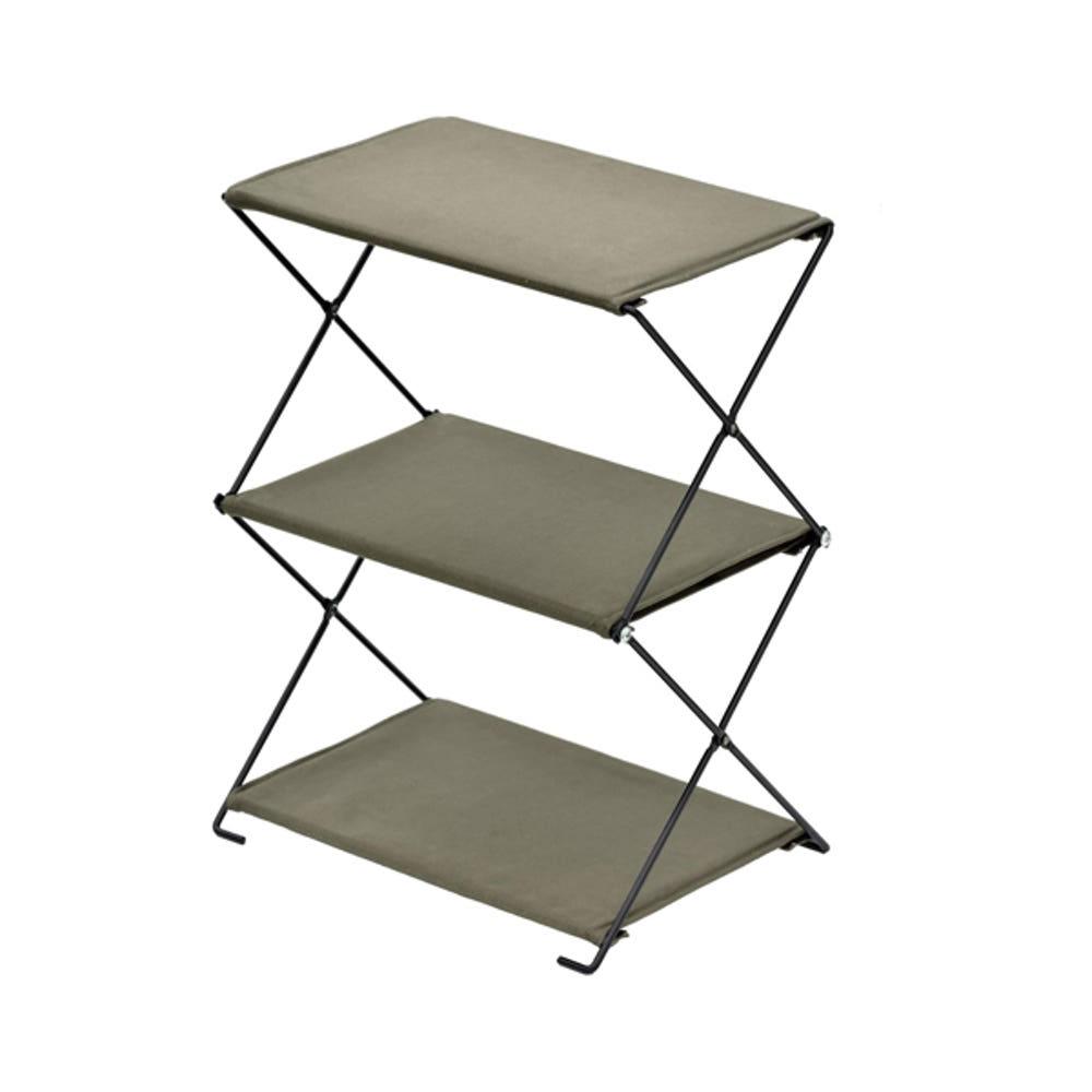 BUNDOK 번독 캠핑용 접이식 선반 랙 BD-196 카키