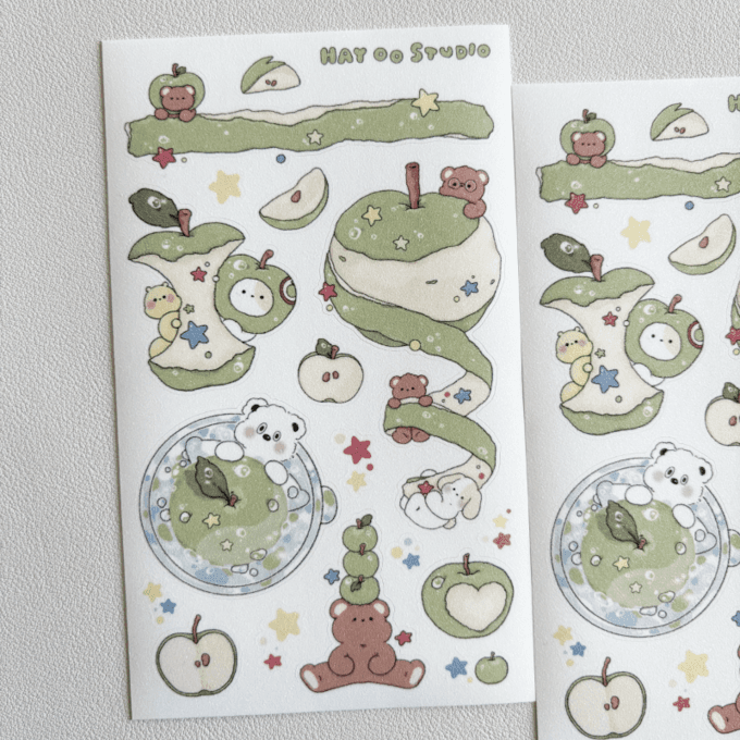 헤이오오스튜디오  사과가 좋아 스티커