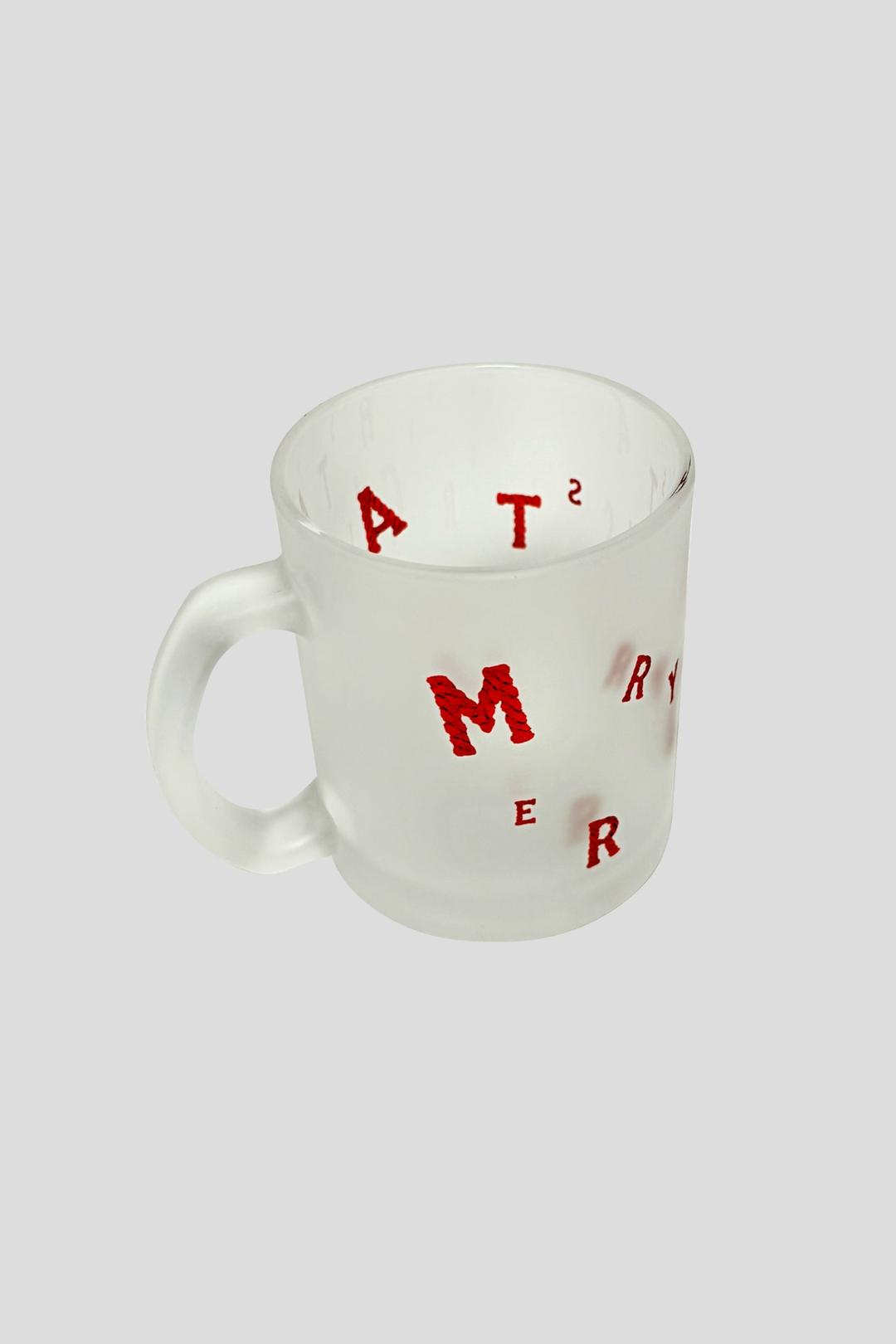 Christmas alphabet glass mug (matte)