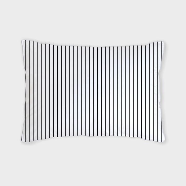 옥수수솜 항균 클래식 스트라이프 시리즈 베개커버 - 화이트 스트라이프