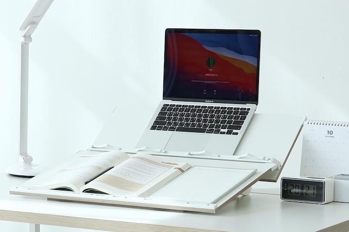 2단 화이트 높이조절 독서대 필기대 북스탠드 책받침대 3sizes P340W