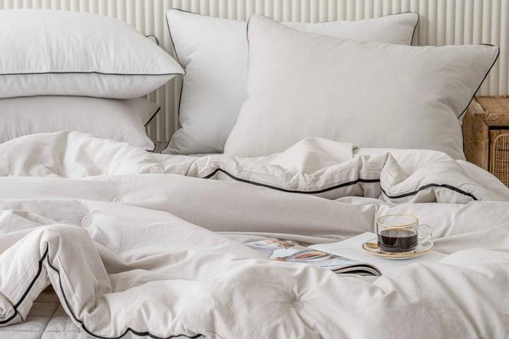 [1천원할인] 카스테라 부드러운 피그먼트 호텔식 60수 순면 먼지없는 사계절 차렵이불 세트