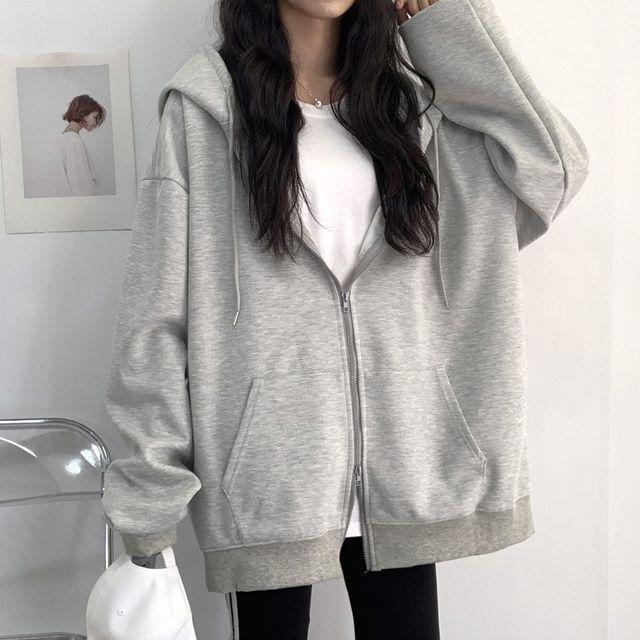 [오버핏!/2사이즈] 프롬 데일리 후드집업 (3color) 투웨이 박스핏 남녀공용