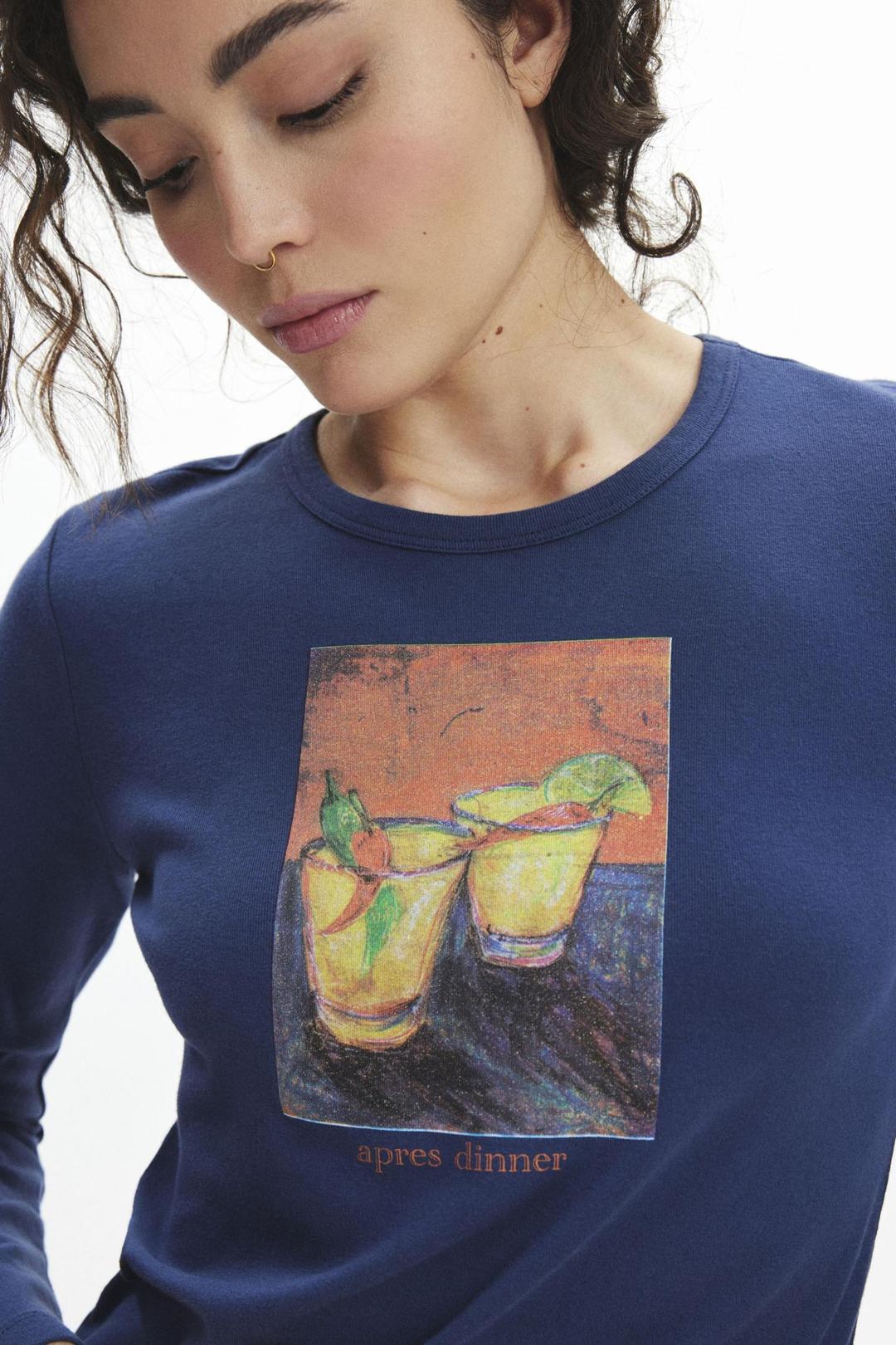 Après Dinner Graphic Long Sleeve Tee