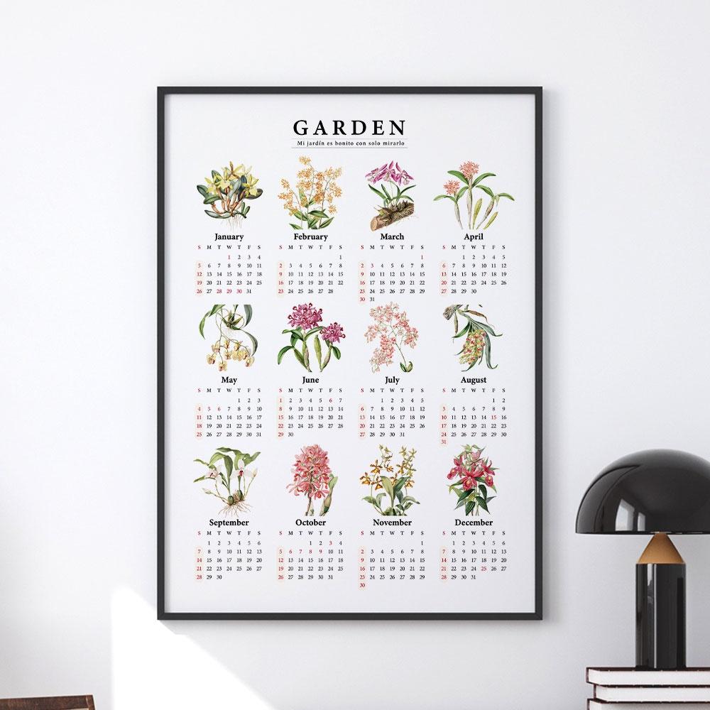 2025 Garden 베이트먼  한장 종이포스터 캘린더 달력