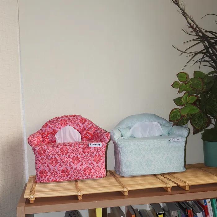 Vintage flower sofa tissue cover 빈티지 플라워 소파 티슈 커버(pink, mint)