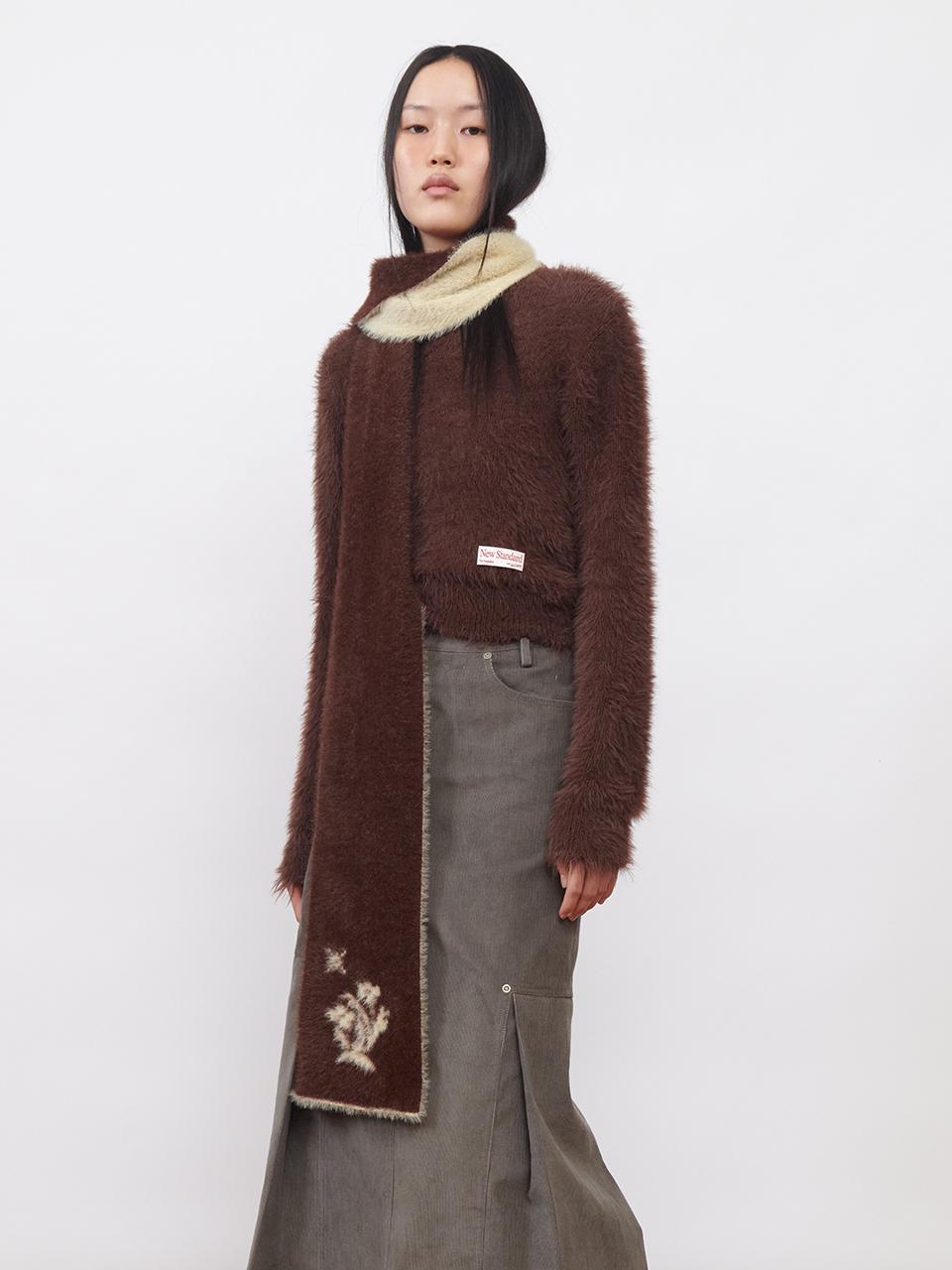 Fluffy Muffler UNISEX Brown Butter