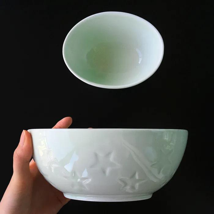 Star deep oval bowl - mint / 스타 딥 오발 보울