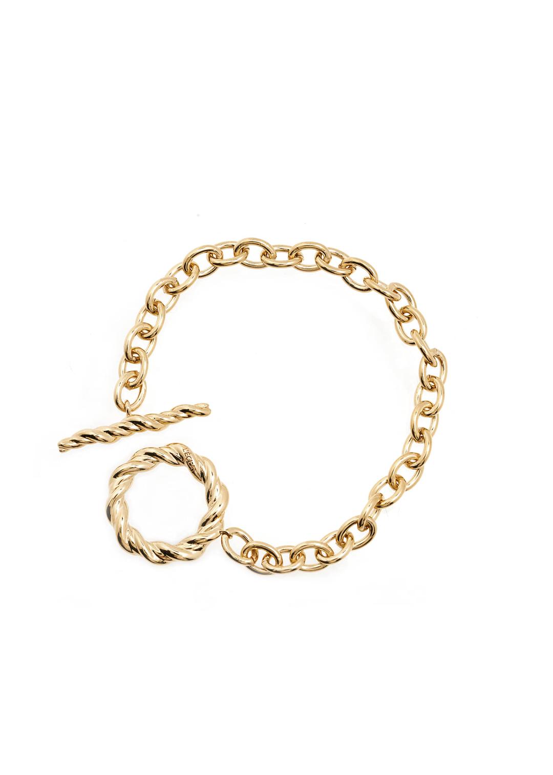 TRI-TWIST FASTENER BRACELET GOLD