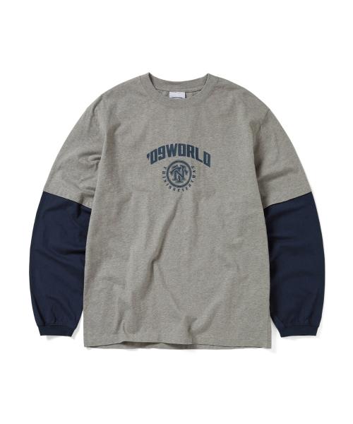 Layered L/S Tee Dark Heather Grey