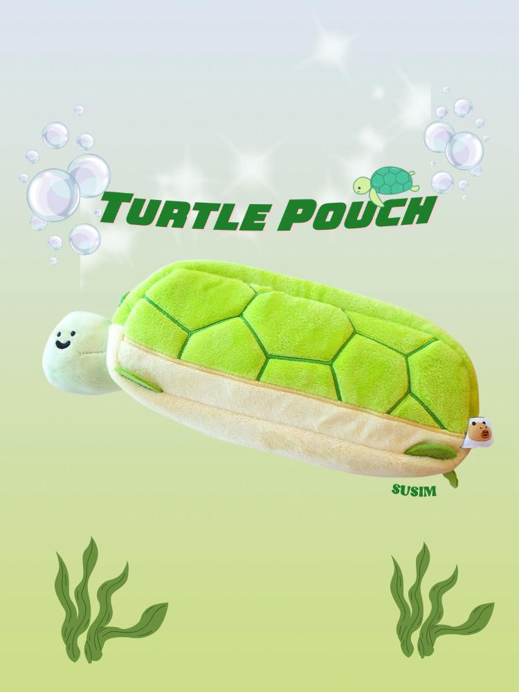 수심 Turtle Pouch 거북이 펜슬 파우치 필통 개강 새학기 귀여운 선물 터틀 자라