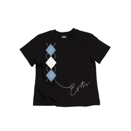 Argyle T-Shirt Black Small fit