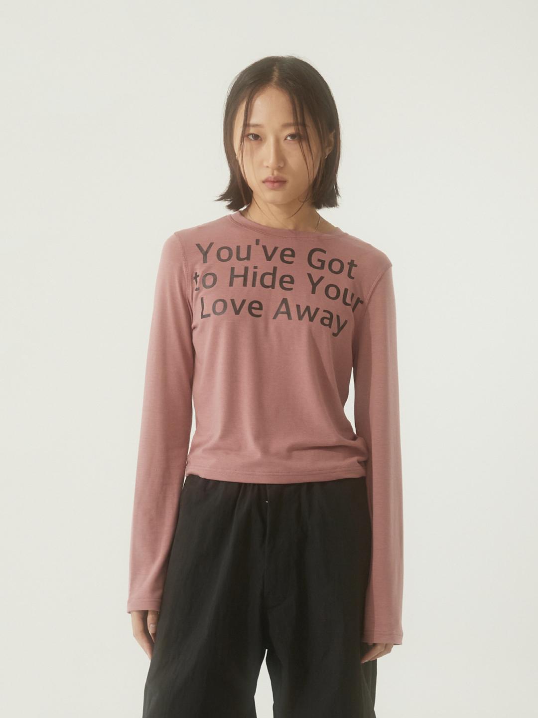 LETTERING LONG SLEEVE, PINK