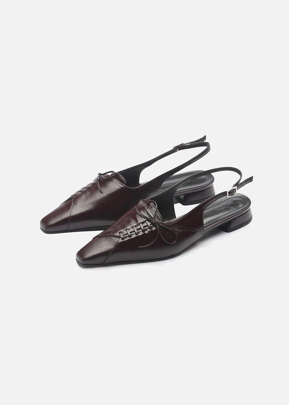 New london sling back / blood