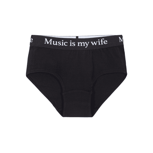 Music is my wife UNDERWEAR Bikini -All Black