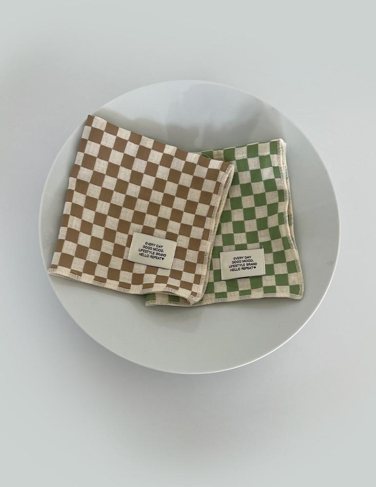 [리핏제작]체커보드 키친크로스 주방행주 손수건 핸드타올