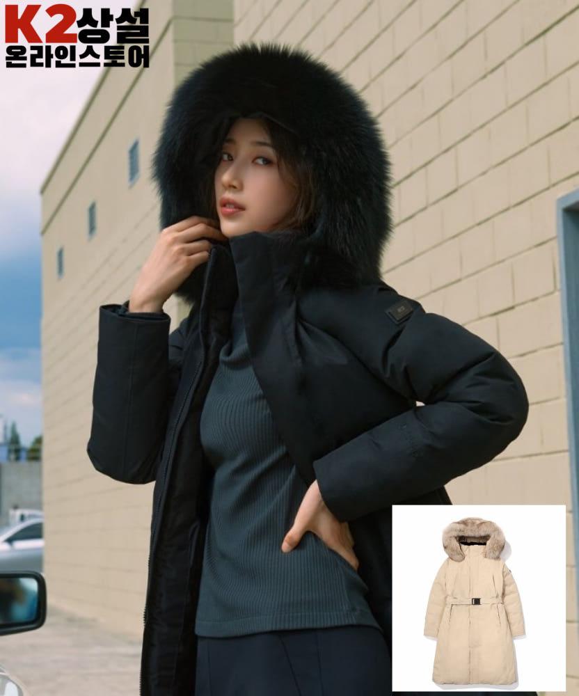 K2 G900 트리니티 PRO 역시즌 수지 롱패딩 여성 KWW23536 고어텍스 야상 구스 롱 다운 코트