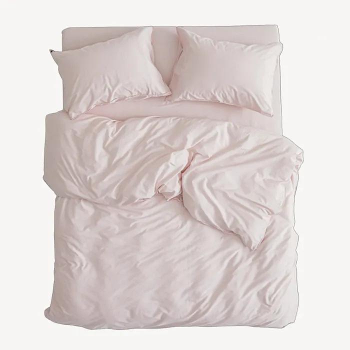 슈크림 50수 코튼 이불커버 (모브핑크)