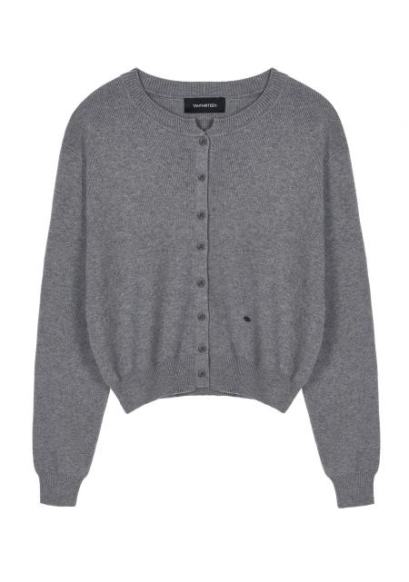 (L 사이즈만 12월 16일 예약) ESSENTIAL ROUND CLASSIC CARDIGAN_GRAY
