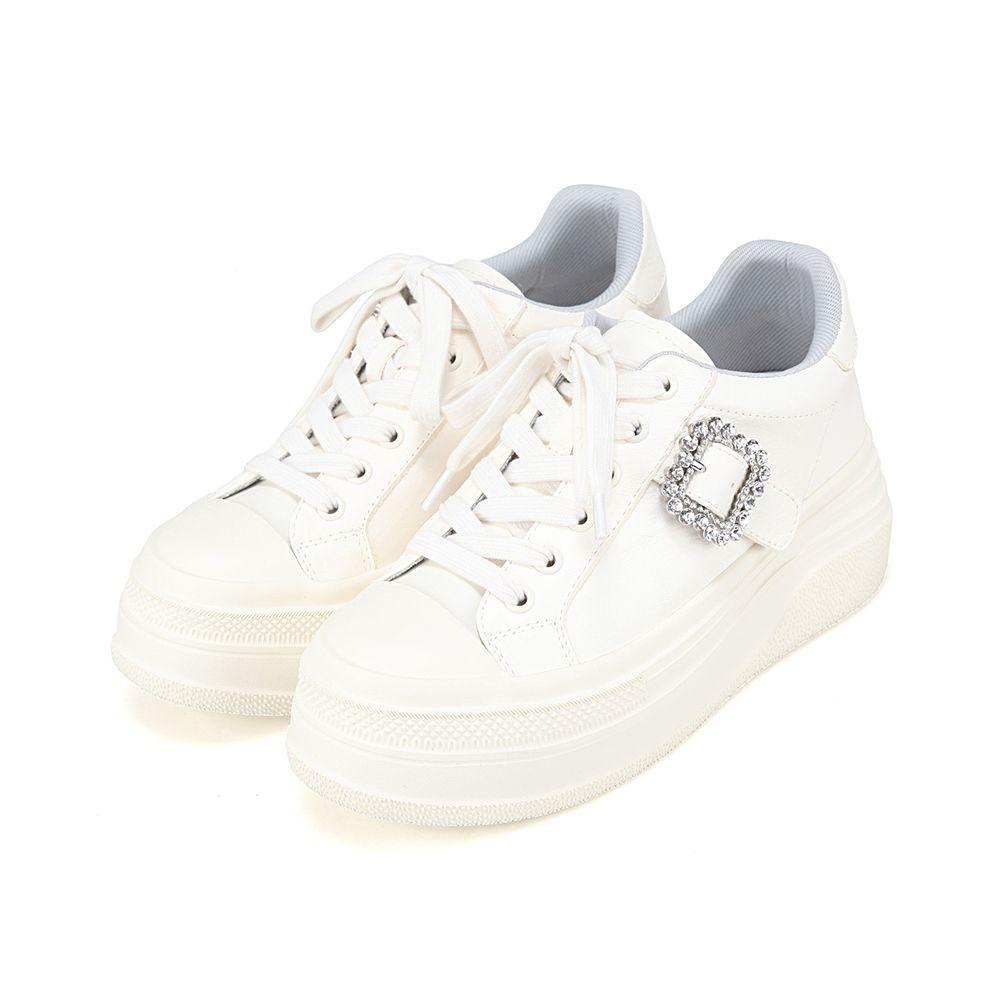 [25FW 상품][본사운영]바바라 소가죽 캐주얼 키높이 여성 스니커즈 6cm_BBI607WT[정상가:228,000원]