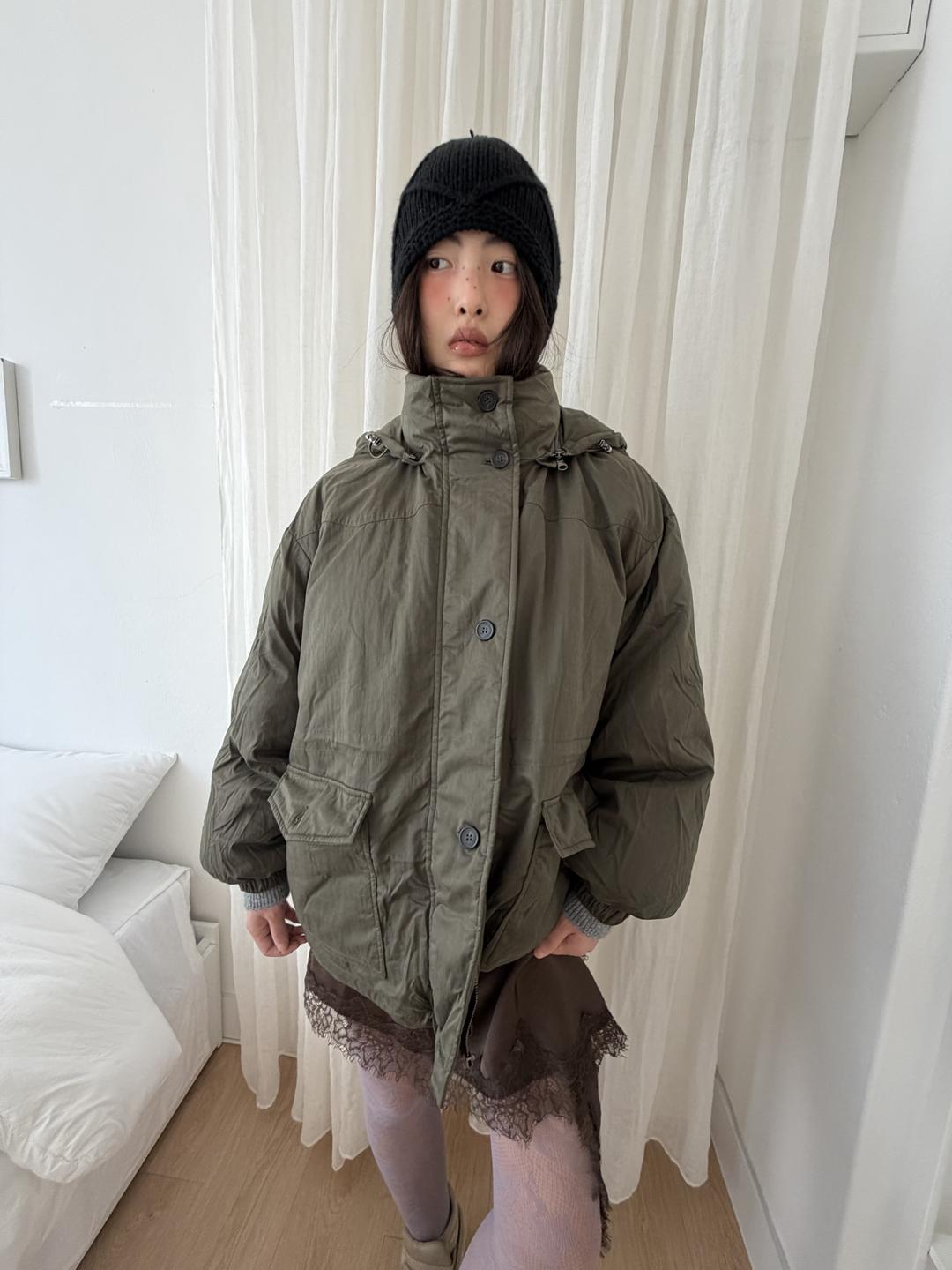 더플랜 덕다운 야상패딩