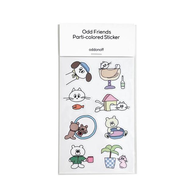 Odd Friends Parti-colored sticker
