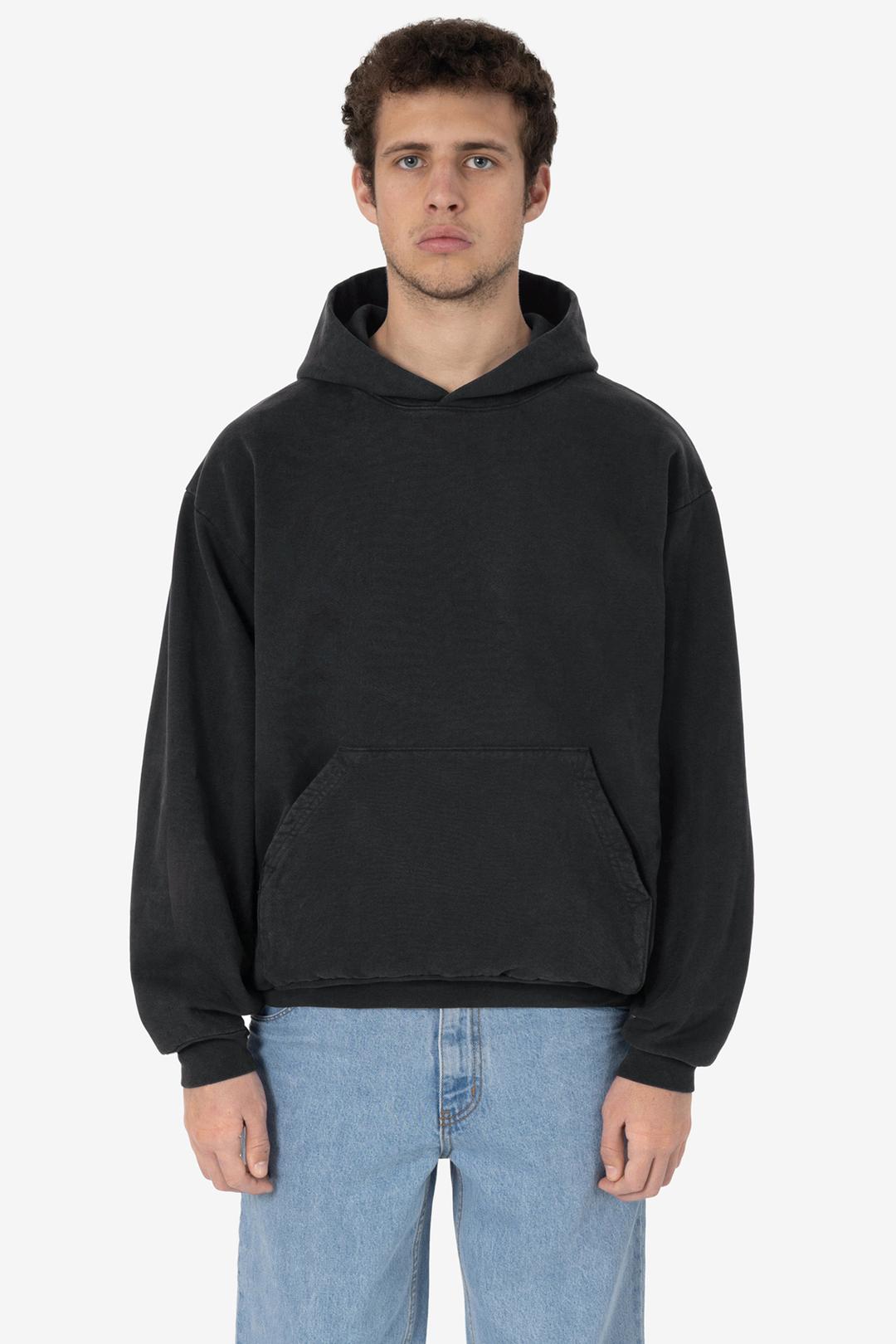 HF09 - Heavy Fleece Hoodie (Garment Dye) - Off Black / XS