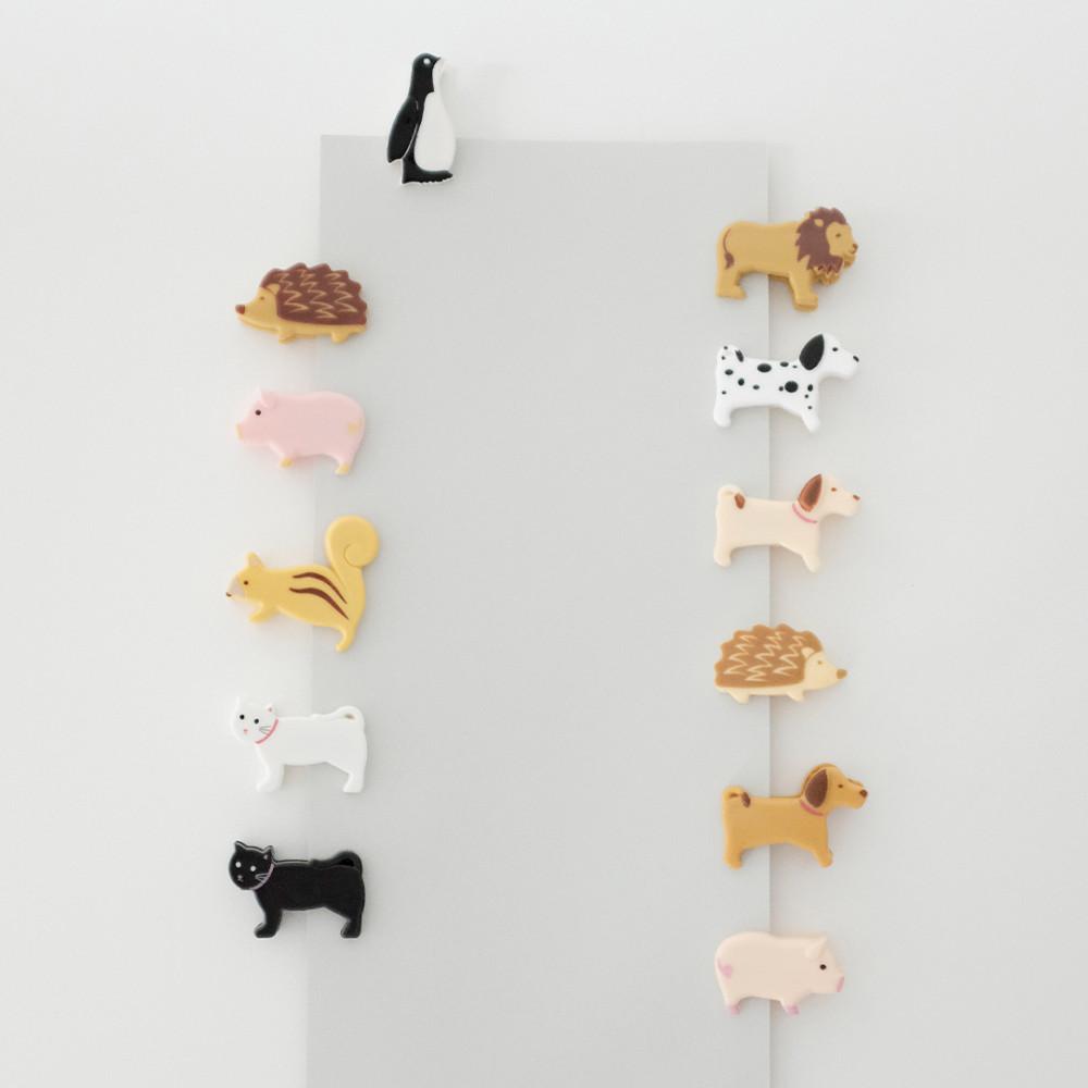 종이 서류 플라스틱집게 사무용 문구 집게 동물 페이퍼클립