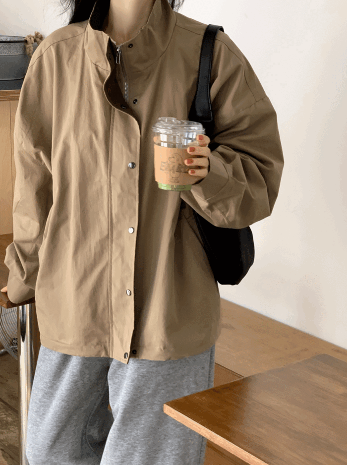 [도씨추천] 블라 배색 야상 자켓