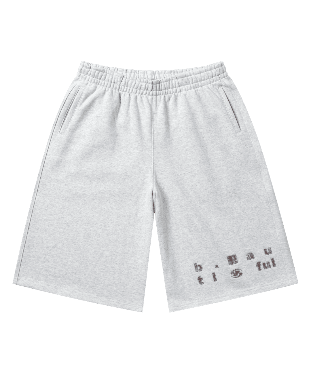 SAN SAN X b.E SWEATSHORTS [WHITE MELANGE]