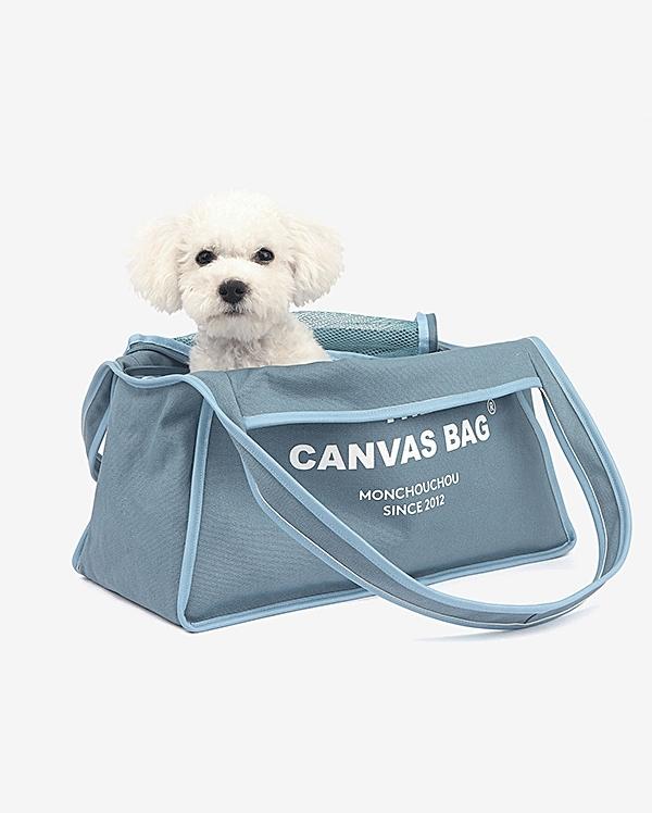 몽슈슈 더 캔버스 백 l 애쉬블루