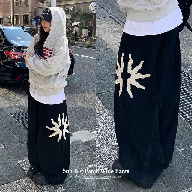 써니빅 패치 와이드팬츠