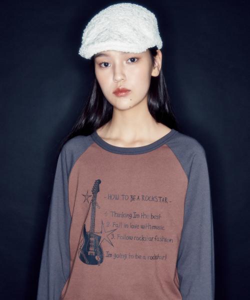 락스타 래글런 롱 슬리브 티 [브라운]