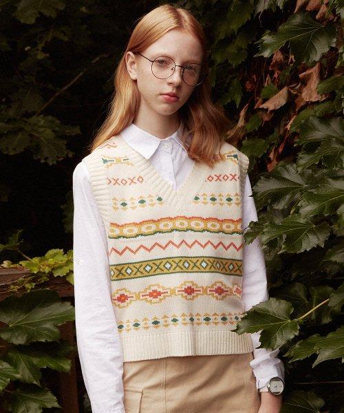 Ethnic Vest(BEIGE)