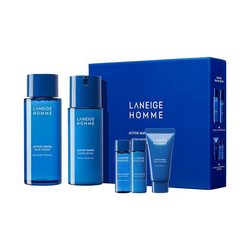 옴므 액티브 워터 2종 세트 (스킨 180ml+모이스처라이저 125ml)