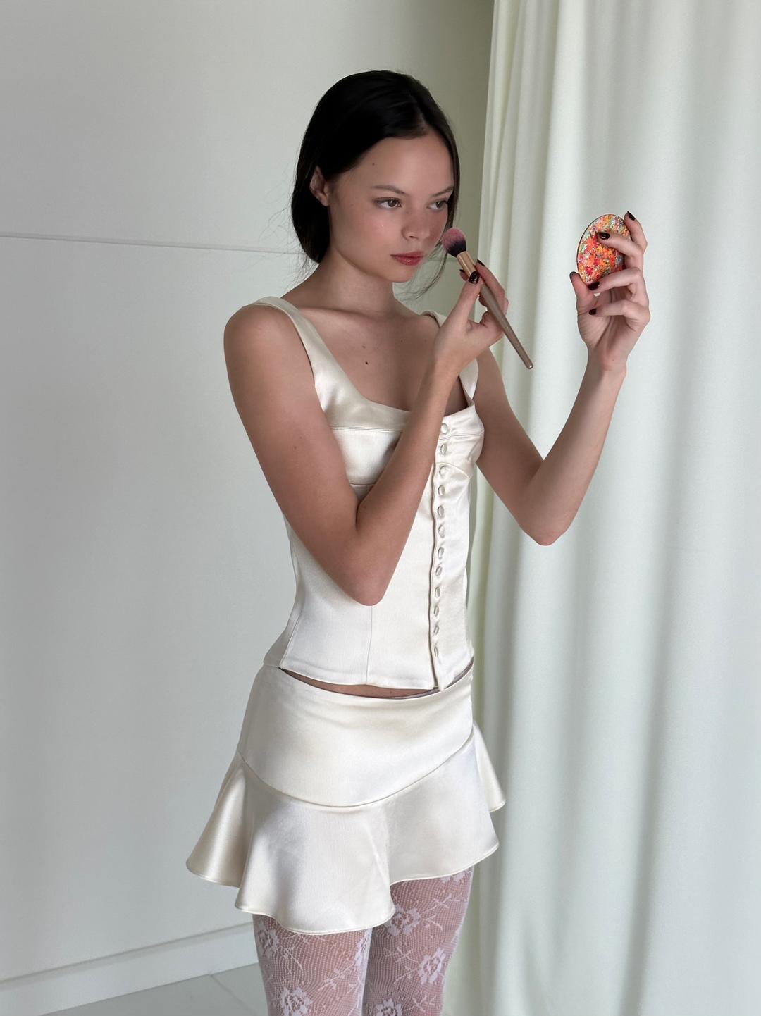 Anne Mini Skirt - Ivory
