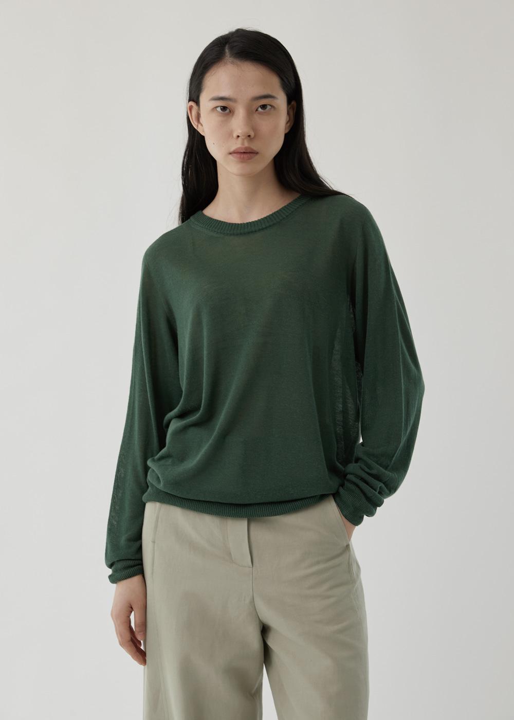 Summer u-neck knit (green)