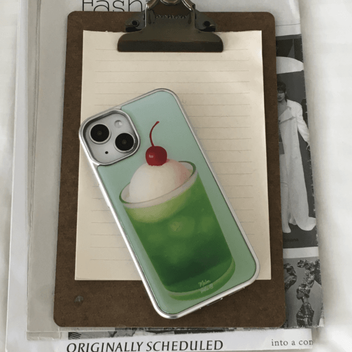 메론소다 [실버 에폭시 범퍼 케이스] 아이폰 갤럭시 제트플립