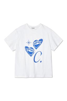 TWINKLE HEARTS SHORT SLEEVE TEE KS [WHITE]