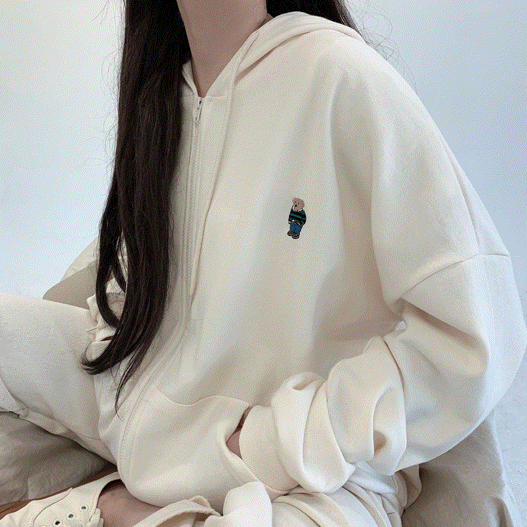 [최저가] 곰돌이 테디 자수 후드집업 5color