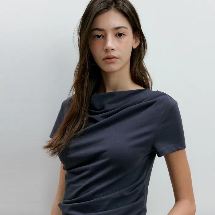 [20th] DRAPE HALF SLEEVE T_3COLOR