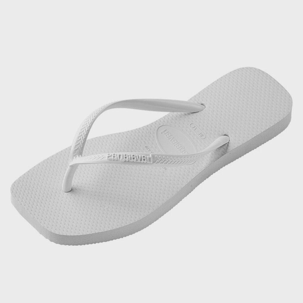 슬림 스퀘어 플립플랍 White